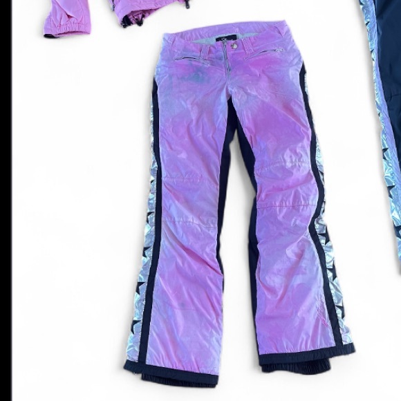 Jet Set Starred Ski Pants Black Size 3 💕💕Tie Dyed Hot Pink!💕💕⭐️
